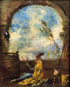 Alessandro Magnasco The Poet and the Bird oil painting reproduction